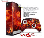 WraptorSkinz Skin Wrap compatible with the 2020 XBOX Series S Console and Controller Fire Flower (XBOX NOT INCLUDED)
