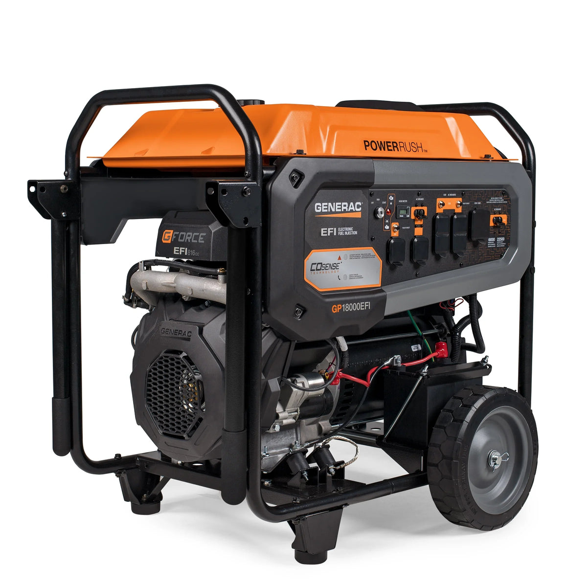 Generac 8917 GP18000E 18000 Watt Electric Start Gas Powered Portable Generator with COSense - 50ST