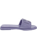 Tory Burch Individuals Double T Sport Slide Leather Slides Flat Sandals
