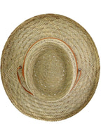 Kenny K Unisex Rush Straw 3 Inch Brim Gambler Hat