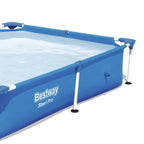 Bestway Steel Pro 7.25 x 4.9 x 1.4 ft Rectangular Above Ground Kids Swimming Pool, Metal Frame