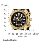 Invicta Gentlemen 0140 Spider Collection Gold Tone Dark Display Rubber Strap Chronograph Watch