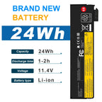 Battery For Lenovo ThinkPad L450 T470P L470 T560 T440 T460 45N1130 45N1125 24Wh