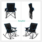 Oversized Camping Chair with Side Pockets - 1 - 17.2 - Enjoy comfort and durability on your outdoor adventures!