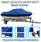 BLUE, GREAT QUALITY BOAT COVER Compatible for Lund 16 Tyee Rebel Special 1990