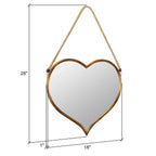 Kiera Heart Wall Mirror Gold 28" x 18" by Aspire