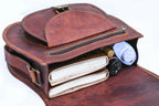 9" Individuals Real Leather Shoulder Cross Body Satchel Saddle Tablet Retro Rustic Vintage Bag Handbags Purse