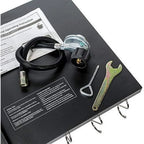 Outdoor Camping Propane Double Burner Stove 2 Folding Cook Cooking Station Stand Picnic BBQ Grill 58,000 BTU, Midnight