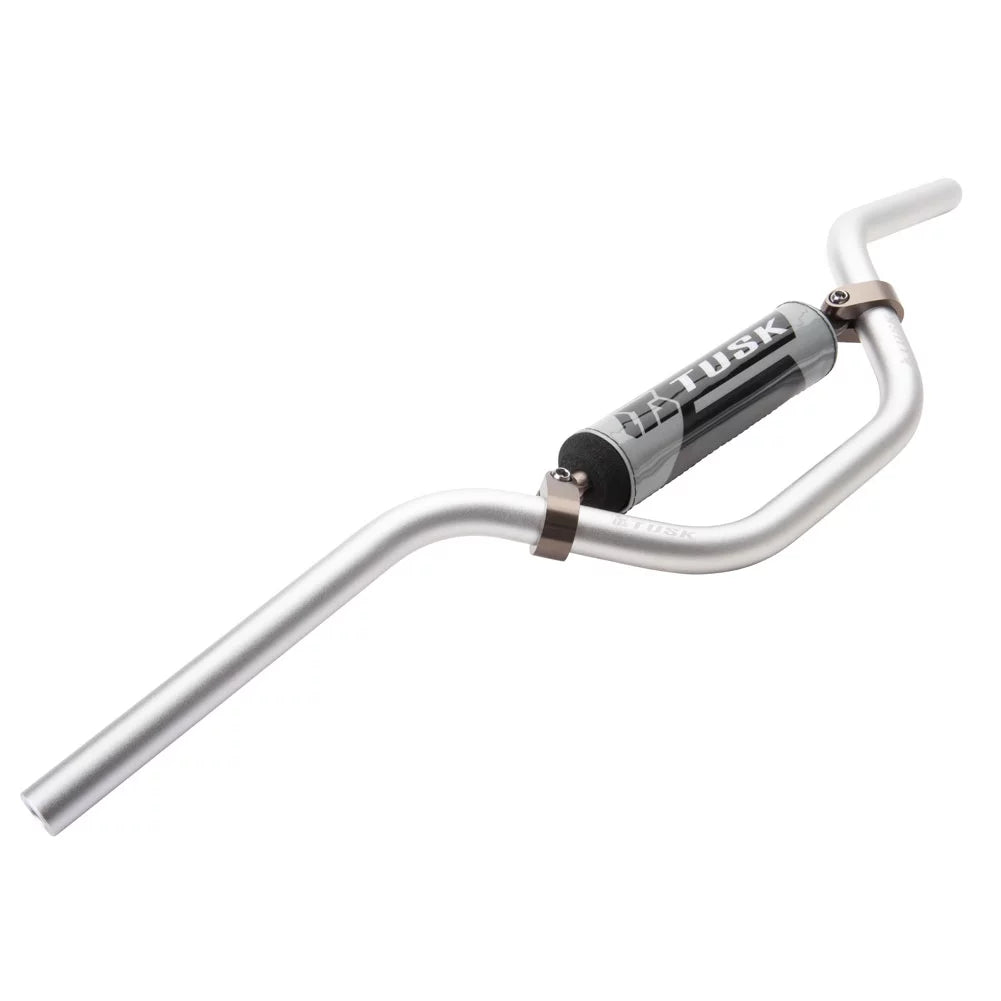 Tusk T-10 Aluminum 7/8" Handlebar Mini High Edge Silver For LEM CR3 1997
