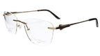Paul Vosheront Tapered Square Gold & Ebony Acetate Optical Frame 52-18-135 37