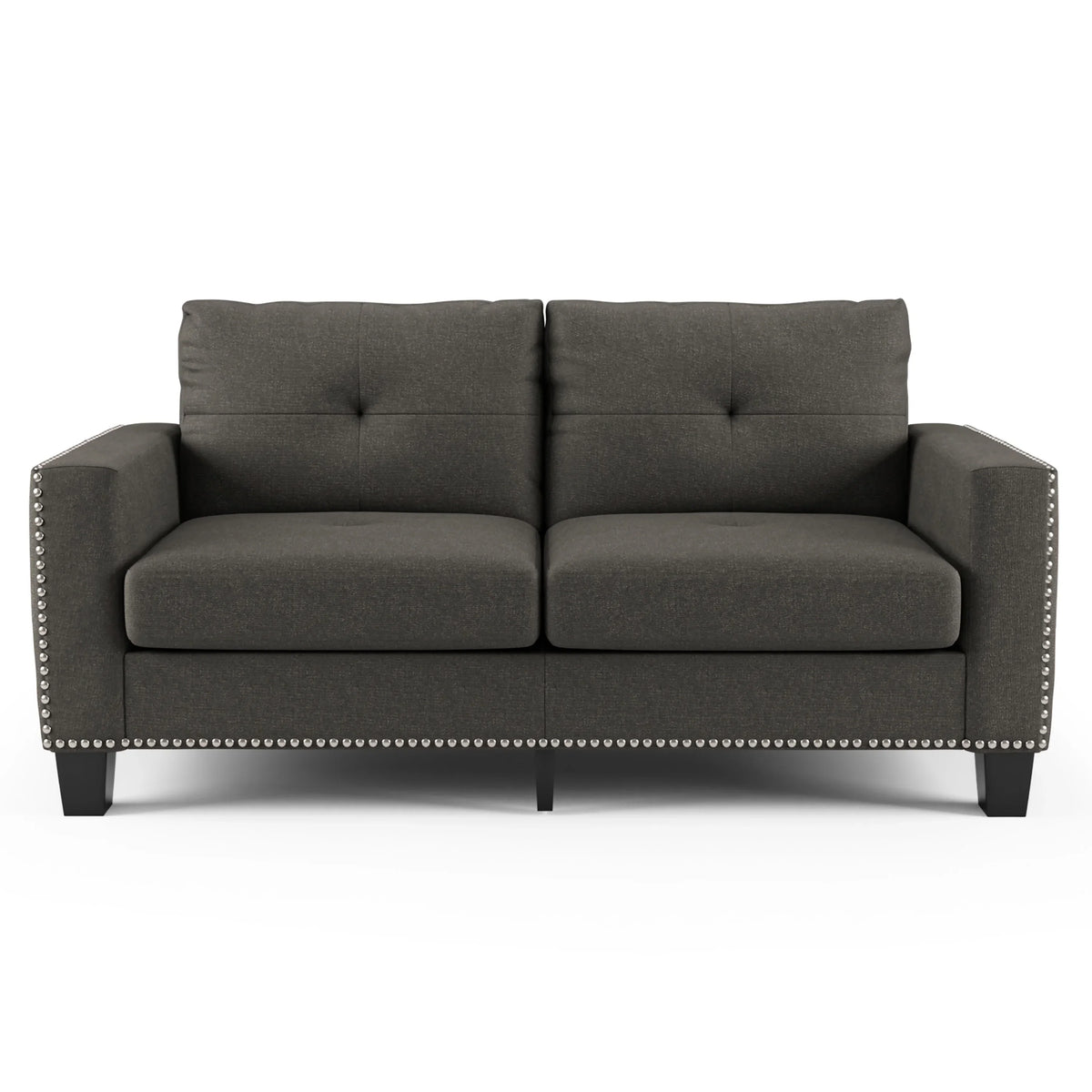 Furniture of America Contemporary Faux Linen Redford Sofa, Gray