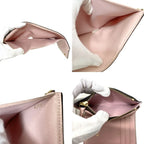 Pre-Owned Wallet Portefeuille Victorine Brown Pink Rose Ballerine Monogram M62360 Trifold NZ3119 LOUIS VUITTON Ladies (Good)
