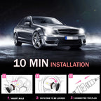 For Ram 1500 2019-2022 Front LED Headlight High Low Beam White Bulbs 9005+H11