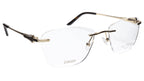 Paul Vosheront Tapered Square Gold & Ebony Acetate Optical Frame 52-18-135 37
