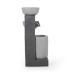 Colquitt Outdoor Modern 3 Tier Fountain, Multi-Gray