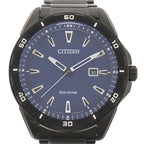 Pre-Owned Citizen Eco-Drive Gentlemen Watch AW1585-55L (J810-S115973) Stainless Steel Blue Display (Good)