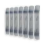 APS Premium Stainless Steel Chrome 8x6 Billet Grille Compatible with Jeep Wrangler 1997-2006 with Chrome Shell Model Main Upper N19-S09458J