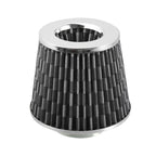1pcs 2.7" 70mm Reducer Ring Inlet Cold Air Intake Cone Individuals Washable Clamp on Dry Air Filter Carbon Fiber Pattern