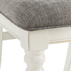 Roundhill Furniture Belleza French Country 5-Piece Dining Set in Antique White and Weathered Oak Finish