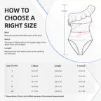 Coaee Teal Mama Llama People One Piece Swimsuits One Shoulder Swimwear Asymmetric Ruffle Monokinis Bathing Suits - Small