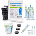 Advion Cockroach Kit - Roach Killer Indoor infestation -Prevent All Cockroach Species- Pesky Pest Killer-Roach Injection-12 Roach Bait Stations & 4 Tubes30g